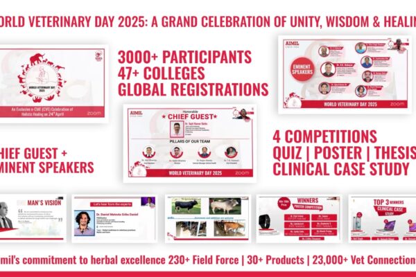AIMIL Animal Health celebrated World Veterinary Day 2025 with nationwide virtual Continuing Veterinary Education (e-CVE) program AIMIL Animal Health celebrated World Veterinary Day 2025 with nationwide virtual Continuing Veterinary Education (e-CVE) program hummernews.in