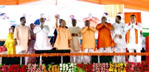 CM Yogi inaugurates/lays foundation stones for Rs 1,184 crore development projects in Ambedkar Nagar hummernews.in