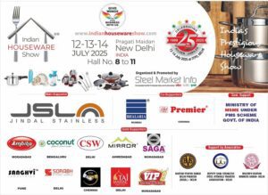 Steel Market Info” Organizing 15th Indian Houseware Show from 12th to 14th July 2025 at Hall No. 8 to 11 at Bharat Mandapam (Pragati Maidan) in Delhi hummernews.in