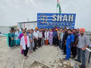 Flag Hoisting Ceremony Led by Dr. Vikramjit Singh at Shah Hospital, Kaithal hummernews.in