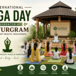 International Yoga Day Celebrated at Aayurgram Temple of Health, Khajuraho